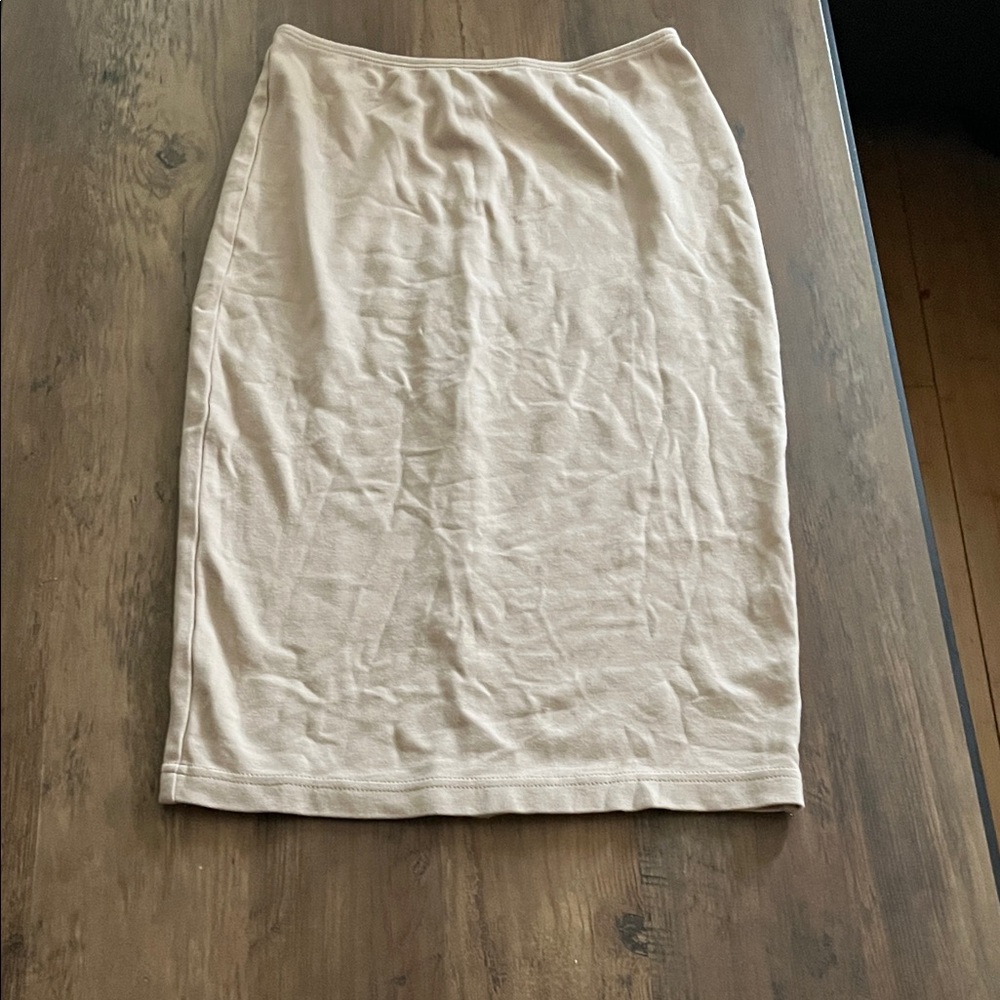 American Apparel Cream Pencil Skirt